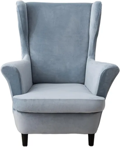 Vista 11 de Eco-Ancheng Wingback - Fundas para silla de 2 piezas para sillas con respaldo de ala, fundas de terciopelo lavables para sillas con respaldo de ala