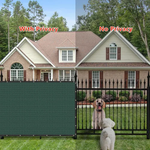 Vista 4 de Pantalla de Privacidad Verde de Tamaño Personalizado de 6' x 1', Cubierta de Valla, Malla de Cercado Resistente con Brida de Plástico para Terraza
