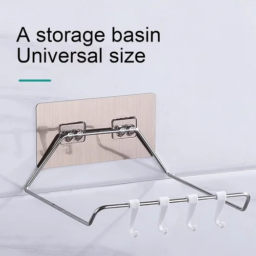 Vista 5 de Shower Shelf Fixing Adhesive 4 Pieces Adhesive Pads