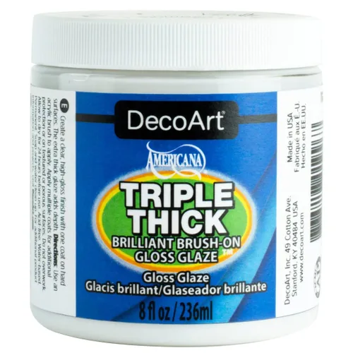 Vista 11 de DecoArt Triple Thick Gloss Glaz, Botella de 8 fl oz, Blanco Azul