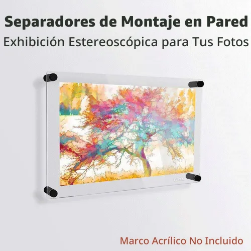 Vista 5 de LuckIn Paquete de 20 tornillos de separación (3/4 pulgadas de diámetro x 1 pulgada de largo), accesorios de montaje de acero inoxidable