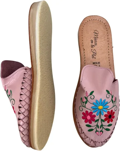 Vista 2 de Mexico en la Piel Sandalias de cuero para mujer hechas a mano.