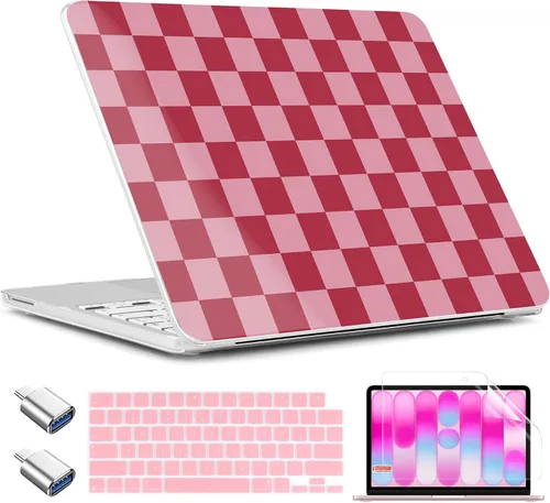 Vista 42 de TWOLSKOO Funda para MacBook Neo de 13 pulgadas 2026 A3404 A18 Pro Chip, funda rígida de plástico con adaptador tipo C, 2 fundas para cámara web