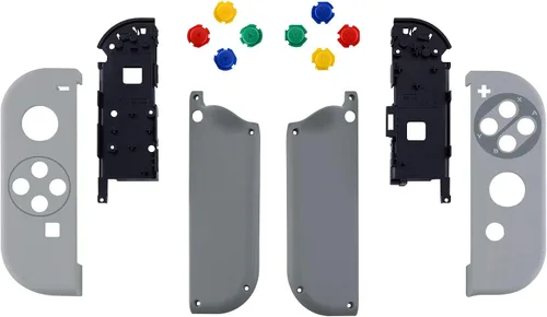Vista 2 de eXtremeRate - Carcasa de control portátil Joy-Con con set de botones completo repuesto de carcasa hazlo tú mismo para control de Nintendo Switch