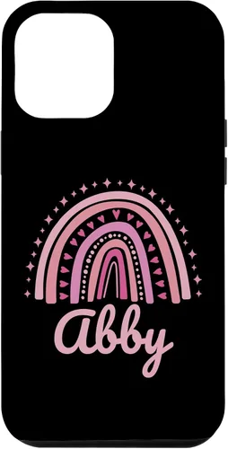Vista 25 de Abby Name Personalized Funny Women Pink Rainbow Abby Case for iPhone 16