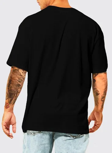 Vista 4 de JMIERR Paquete de 3 camisetas de algodón Hipster Hip Hop de cuello redondo para hombre