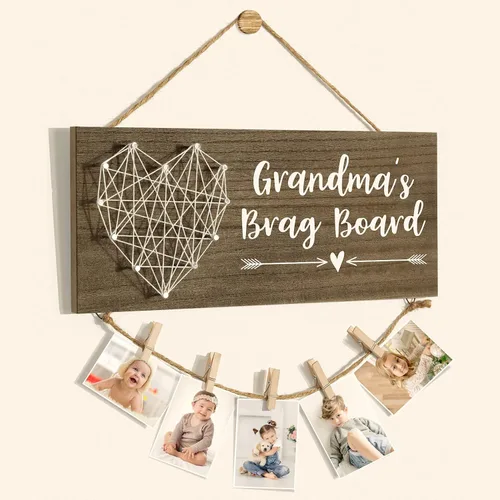 Vista 3 de Tabla de regalo para abuela, regalos del día de la madre para abuela de nieta, nieto, marco de fotos para abuela, regalo de abuela para nietos