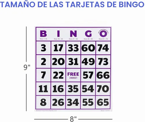 Vista 2 de GSE - Tarjetas de juego de bingo jumbo con números de fácil lectura, 100 hojas de bingo reutilizables 100