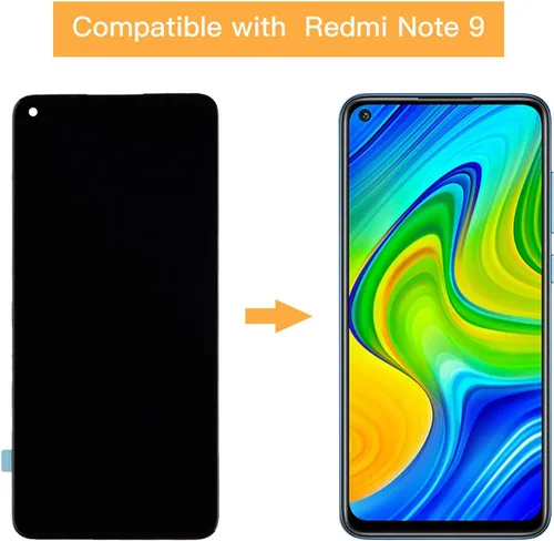Vista 6 de Duotipa Pantalla táctil digitalizador LCD compatible con Xiaomi Redmi Note 9 6.53 "Pantalla LCD de repuesto con herramientas