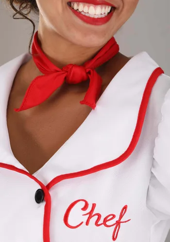 Vista 4 de Disfraz de Chef Fresca para Mujer Multicolor