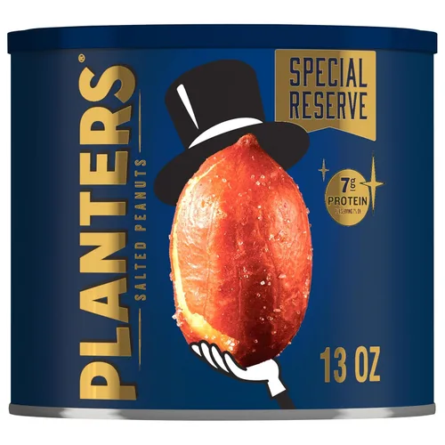 Vista 21 de PLANTERS Cacahuetes tostados secos, proteína a base de plantas, ligeramente salado, aperitivo de maní, tarro de 16 onzas