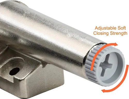 Vista 6 de Paquete de 10 herrajes Rok con cierre suave para puertas de gabinete/adaptador de cierre suave de metal, amortiguador, hardware, zinc, bisagra