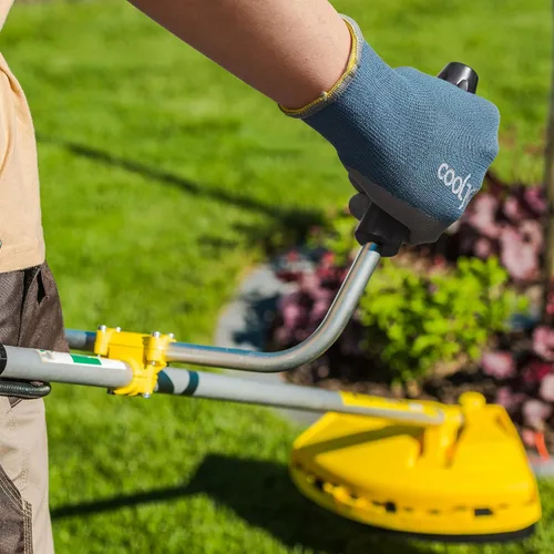 Vista 4 de COOLJOB Guantes de jardinería para hombres, 2 pares de goma transpirable con revestimiento de goma para jardín, paisajismo, trabajo exterior