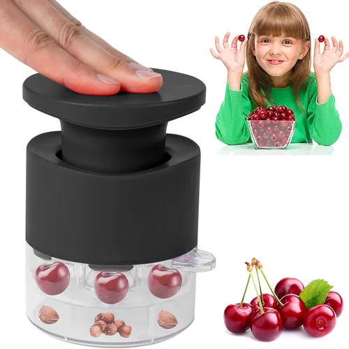 Vista 9 de Picadora de cerezas, herramienta para deshuesar de oliva, removedor de herramientas para deshuesar cereza, removedor de núcleo de pozo de frutas