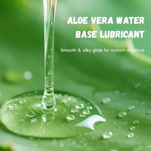 Vista 2 de Lubricante de aloe a base de agua, lubricante húmedo de larga duración para privacidad y juguetes sexuales, lubricante sexual de equilibrio de pH