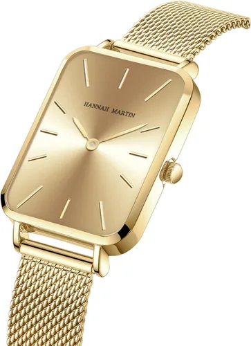 Vista 7 de HANNAH MARTIN Relojes para mujer, impermeables, de cuarzo analógico, con correa de acero inoxidable, reloj de pulsera de moda y delicado, reloj