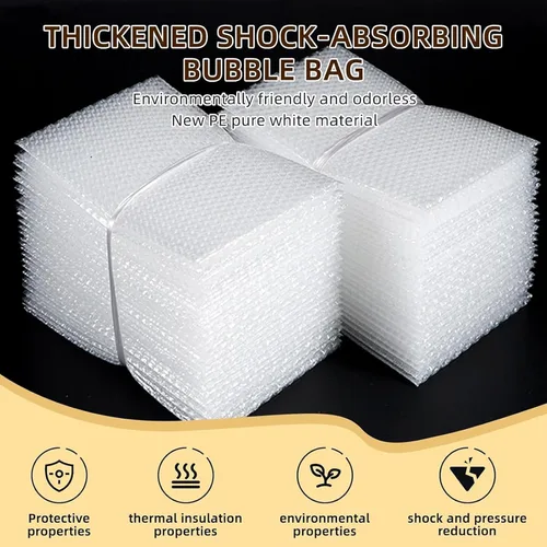Vista 5 de 200 bolsas de burbujas de 3 x 4 pulgadas para compras, bolsas de burbujas de doble pared para embalaje por correo, mudanza y almacenamiento