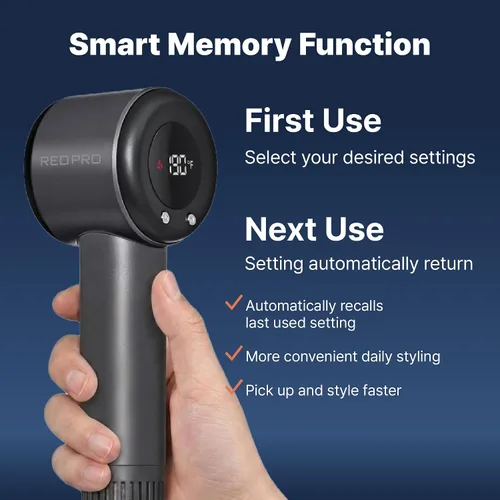 Vista 4 de RED Pro Air Master 4000 High Speed BLDC Hair Dryer, 110,000 RPM Professional Brushless Motor for Fast Drying, 40% More Compact Lightweight Design