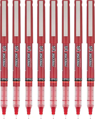 Vista 4 de PILOT Precise V5 - Bolígrafos de tinta líquida con punta extrafina (0.5 mm.), color azul, paquete de 8 (15325)
