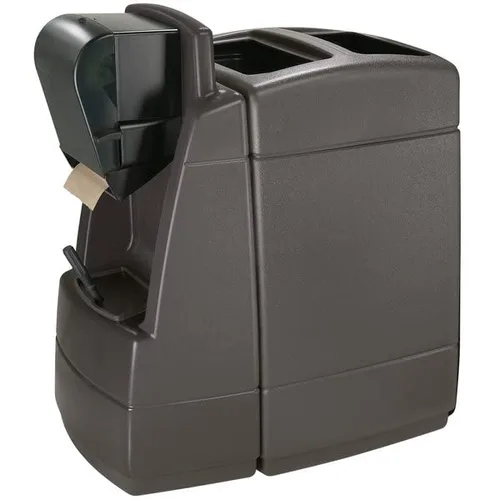 Vista 9 de Contenedor de basura negro de 28 galones con dispensador de toallas, escobilla de goma y estación de lavado de parabrisas, cubo de basura, papelera