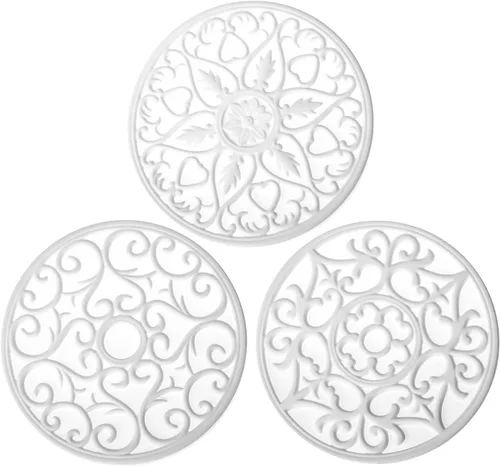 Vista 9 de Salvamanteles para platos calientes, salvamanteles de silicona para ollas y sartenes, salvamanteles tallados para cocina, tapete multiusos