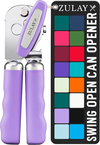 Vista 10 de Zulay Kitchen Abrelatas manual de acero inoxidable resistente con abridor de botellas, abrelatas manual a prueba de óxido con perilla giratoria