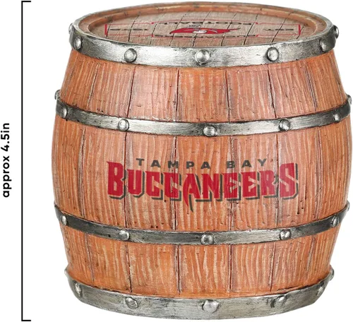Vista 6 de FOCO NFL Team Logo 5-Pack Barrel Beverage Drink Coaster Set