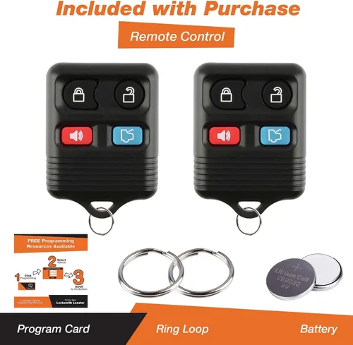 Vista 2 de Llavero de repuesto con control remoto para automóvil de entrada sin llave, compatible con Ford Lincoln Mercury (paquete de 2)