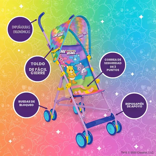 Vista 2 de Cochecito de bebé ligero y compacto para viajes de Care Bears