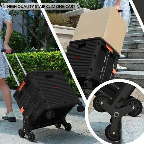 Vista 3 de Ruedas de Repuesto para Subir Escaleras para Carrito de Compras y Lavandería, Ruedas para Subir Escaleras de Carrito de Compras Triangular Trolley