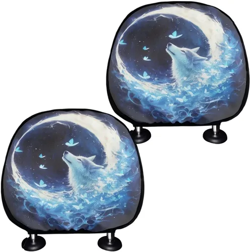 Vista 34 de Funda personalizada para reposacabezas de asiento de automóvil, regalos personalizables, transpirables, paquete de 2 fundas de cojín para asiento