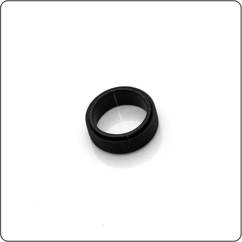 Vista 5 de Anillo giratorio negro de acero inoxidable esmerilado