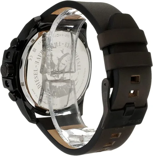 Vista 3 de Diesel Mega Chief DZ4401 - Reloj de piel marrón para hombre