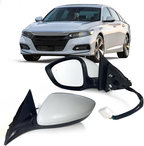 Vista 10 de Espejo de puerta lateral izquierdo para Honda Accord LX, Sport 2018-2022 丨 Eléctrico 丨 Sin calefacción, sin señal de giro, compatible con pintura