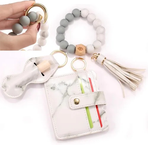 Vista 39 de BVGA Pulsera llavero de pulsera de silicona para mujer