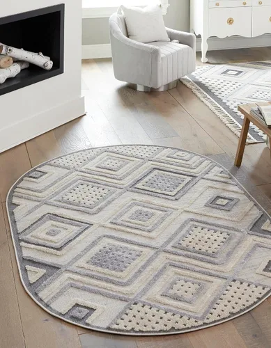 Vista 8 de Unique Loom Colección Arlo Alfombra de área - Hannah (rectangular 2' 0" x 3' 0", beige arenoso/gris)