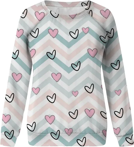 Vista 44 de Sudadera de manga larga con estampado de leopardo y corazón para mujer, para el día de San Valentín, sin botones, para niñas, regalos