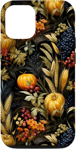 Vista 25 de iPhone 12 mini otoño hojas caídas calabaza especia cosecha feliz otoño caso