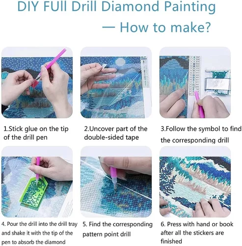 Vista 4 de Kits de pintura de diamantes 5D para perro, pomerania, taladro completo, cuentas redondas, arte de diamante, gemas de piedra, punto de cruz, pintura