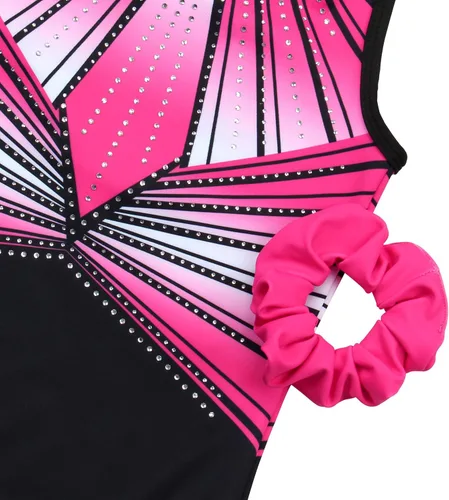 Vista 21 de MODAFANS Leotardos de gimnasia para niñas brillantes para bailar ballet, pantalones cortos con espalda cruzada