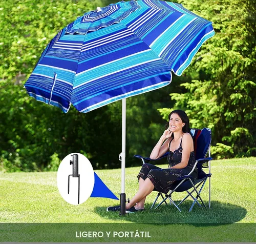 Vista 7 de AMMSUN Adjustable Portable Umbrella Base, Upgraded Heavy Duty Metal Holder-Stand-Sand Grass Auger,for Flag, Umbrella, Fishing Rod, Outdoor Park