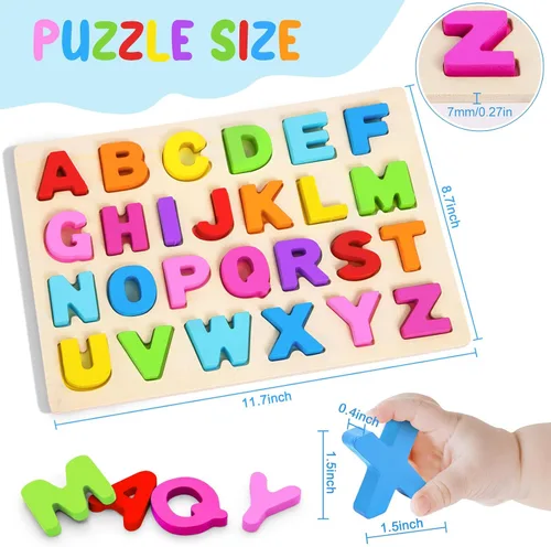 Vista 2 de Attmu - Rompecabezas de madera para niños pequeños