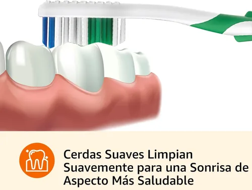 Vista 4 de Amazon Basics Cepillos de dientes Clean Plus, suaves, completos, 10 unidades, 1 paquete (anteriormente Solimo)