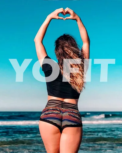 Vista 6 de YOFIT Pantalones cortos para mujer, sexys, sexys, zorra, con efecto de Twerk, con diseño de margaritas, dukes, lindos pantalones cortos de atletismo