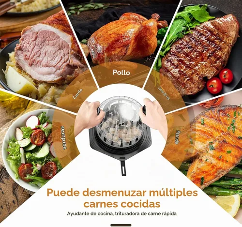 Vista 6 de Cleangor Herramienta de trituración de pollo Twist Grande, trituradora de carne libre de BPA con mango ergonómico, herramienta de trituración