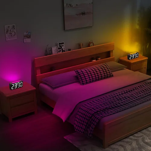 Vista 7 de Topski Reloj despertador ruidoso para dormitorios que duermen pesados, reloj digital con luz nocturna, pantalla grande, alarma doble, repetición