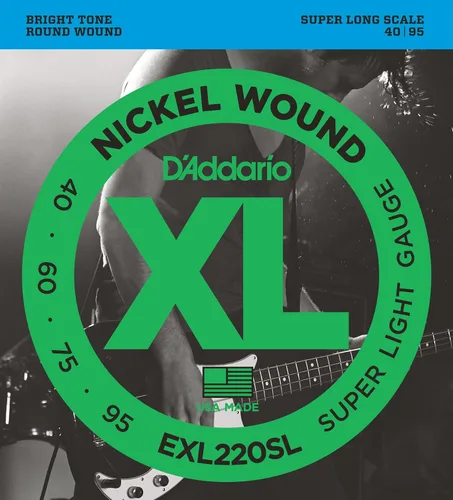 Vista 21 de D'Addario Cuerdas para Bajo Eléctrico, XL Níquel, EXL170M, Calibre Regular Ligero 45-100, Escala Media, Juego de 4 Cuerdas, Paquete de 1
