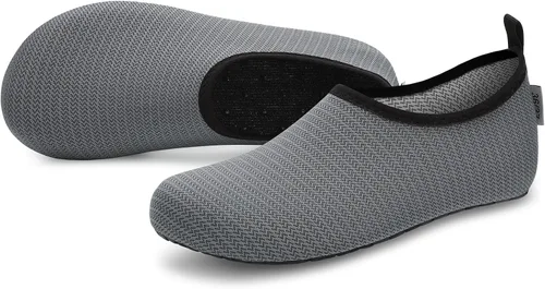 Vista 5 de VIFUUR - Zapatos para deportes acuáticos, calcetines acuáticos, de secado rápido, para yoga, dan la sensación de andar descalzo, sin cordones