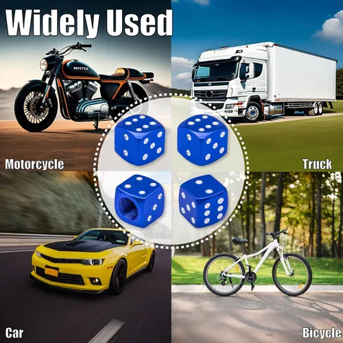 Vista 76 de 4 tapas de válvula de neumático de granada cromada, tapas de válvula de neumático de acero inoxidable para automóviles, camiones, SUV, motocicletas