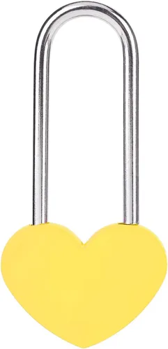 Vista 33 de Candado de amor VeYocilk de 3.5" 50mm en forma de corazón, candado de corazón negro para deseos de amor, ideal para bodas, San Valentín